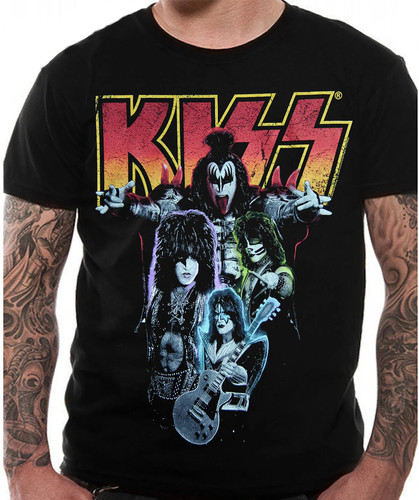 Official kiss shirt neon - official,