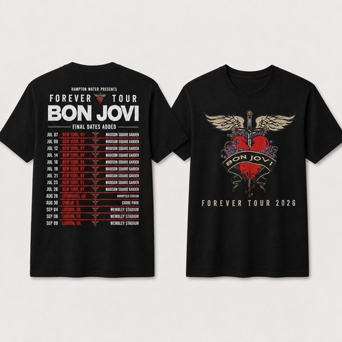 Bon jovi forever tour shirt - bon, t-shirt